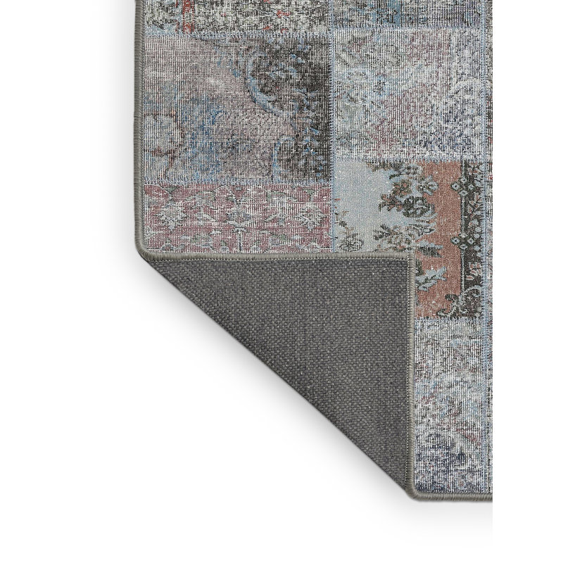 Tapis gris/rouge traditionnel Pugsley, Rectangle 2 pi x 4 pi