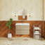 Meuble-lavabo mural simple 29,5 po avec plateau en résine-599051417