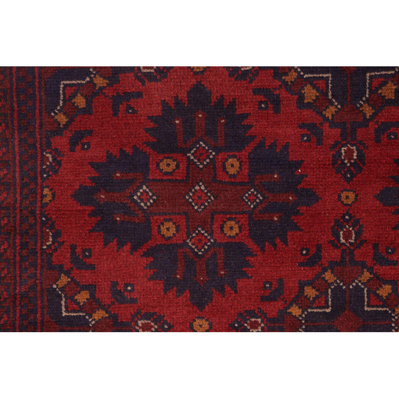 Tapis rouge foncé / bleu foncé Madonia