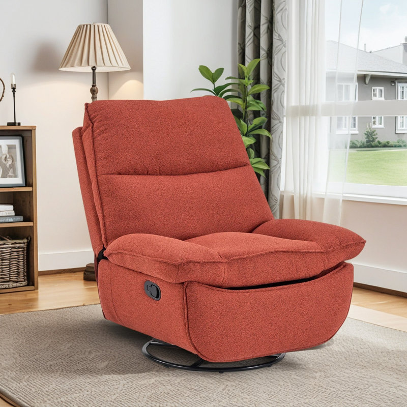 Fauteuil inclinable pivotant Cozy Chenille, Rouge