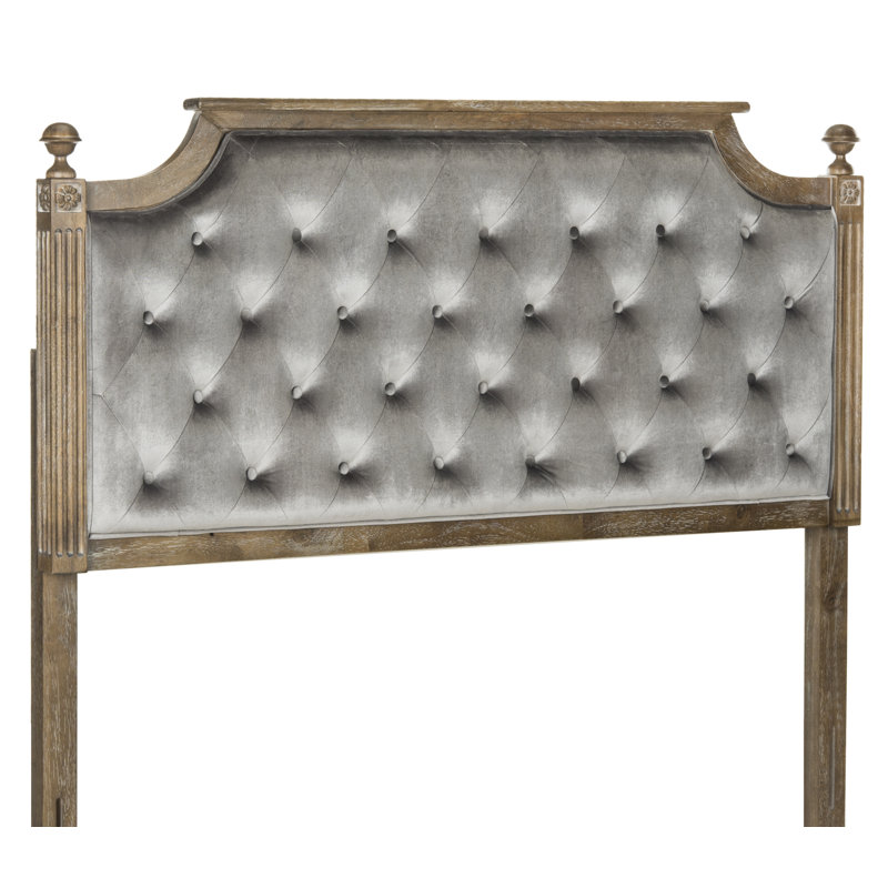Fleur Upholstered Headboard, Gray, Queen