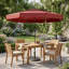 Parasol de terrasse à énergie solaire anti-décoloration résistant aux rayons UV de 10 pieds avec toit ventilé à 3 niveaux et lumières DEL pour un abat-jour de terrasse près de la piscine