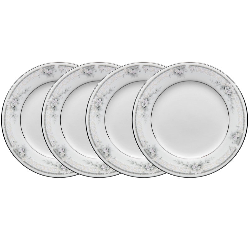 Ensemble de 4 assiettes à pain et beurre / apéritif Noritake Sweet Leilani, 6 1/4 po