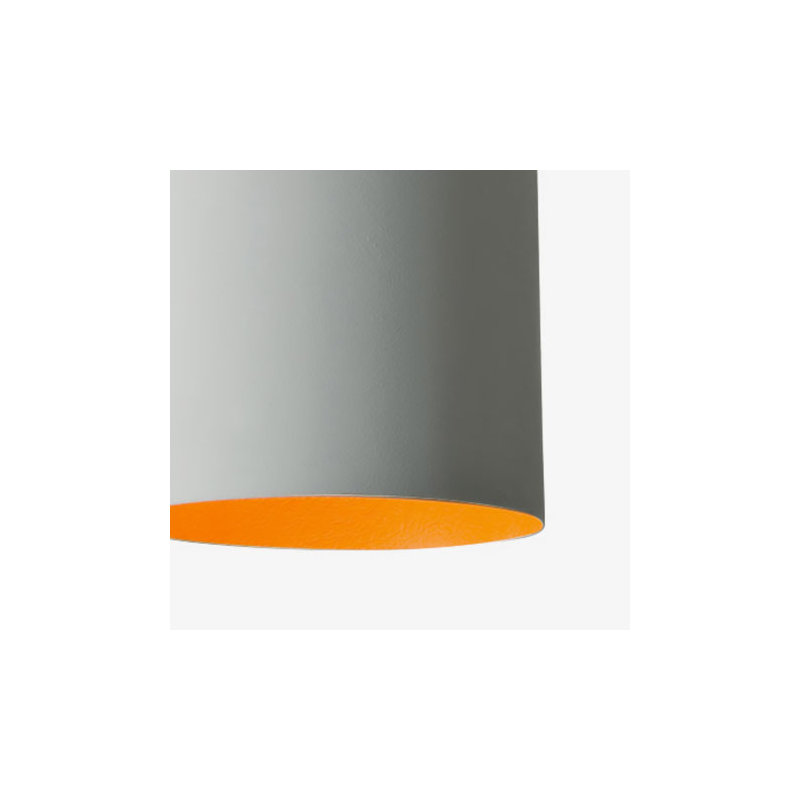1 - Light Chrome Single Pendant, Grey/Orange