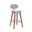 Upholstered Counter Stool with Solid Wood Frame-502569517