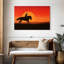Silhouette de cowboy Lelar Sunset-108880424