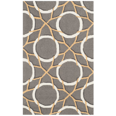Finley Hand Hooked Performance Geometric Rug
