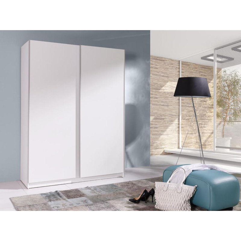 Overby 2 Door Manufactured Wood Wardrobe, White