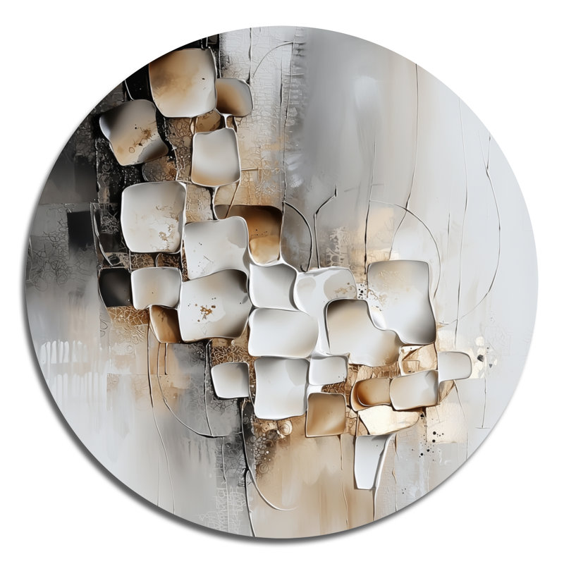 «Geometric Mindful Color Balance», art mural géométrique abstrait rond et géométrique moderne, H 29 po x l 29 po