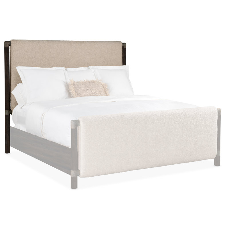 Retreat Upholstered Queen Bed, Black/Beige