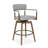 Mid-Century Modern Swivel Counter Stool With Solid Wood Frame-1294302799