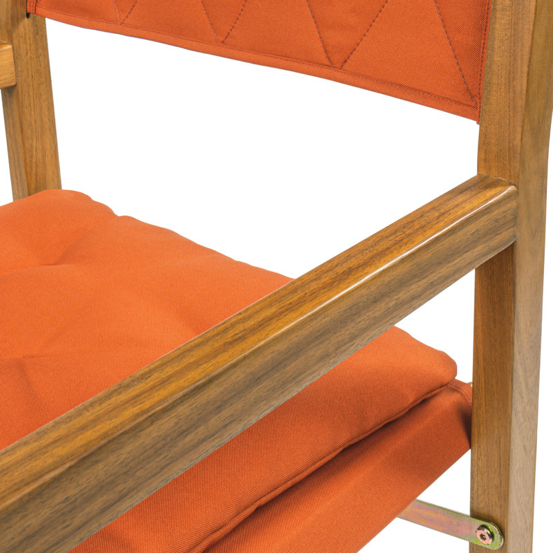 Chaise de réalisateur pliante avec coussins Tonora, Orange