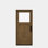 CRF-P1G1-SW-80_1 | Porte simple 37,75 po x 82 po, extérieur pré-suspendu RTA, vue de dessus, 1 panneau, bois d'acajou brut