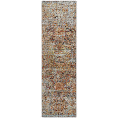 Premium Machine Washable Ducote AMF1143 Global Rug