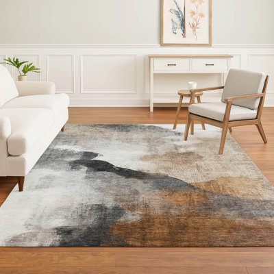 Premium Machine Washable Mayfield AMF2043 Abstract Rug