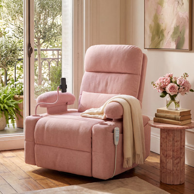  38.2"W Power Swivel Nursery Glider With HugAssist Armrest, Usb Charge & Baby-Safe