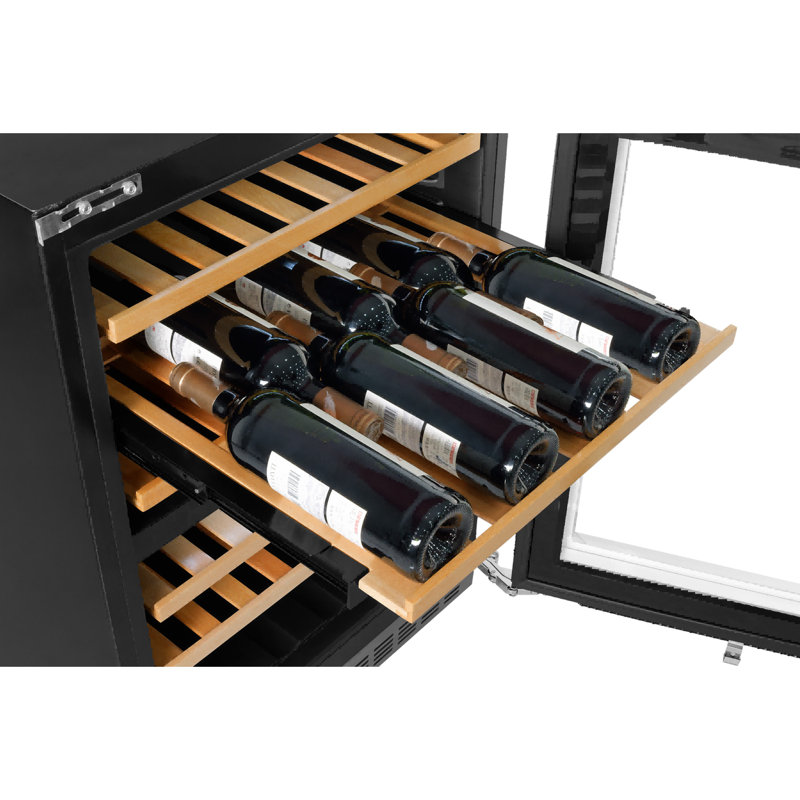 24 Dual Zone Wine Cooler 132 L & 52 Bottles, Stainless Steel