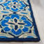 Tapis bleu crocheté à la main Childers-22211958