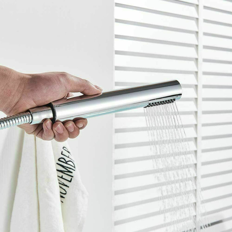 Wimbish 2 Handle Floor Waterfall Faucet Bath Filler with Diverter