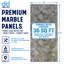 Panneaux muraux brillants 4 pi x 9 pi en marbre gris Falkirk Irvine III-122931714