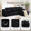 3 Seater Corduroy Sofa-700712680