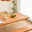 Table de salle à manger rectangulaire moderne en bois massif acrylique-1120252540