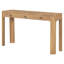 Console rustique avec coins arrondis pour la sécurité, table d'entrée avec 3 tiroirs dissimulés, table de canapé robuste avec pieds épais-440609366