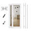 Porte française intérieure de 56 po x 80 po, portes de miroir de qualité supérieure 1-Lite, ensemble de cadre complet, charnières en nickel satiné, 4 leviers courbés et loquet, apprêt blanc prêt à être peint et parfait pour la porte de chambre à coucher, porte fermée, couloir, porte de salon , Porte de garde-manger et porte de salle de bain-116306188