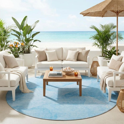 Tapis d'intérieur rond 8 po