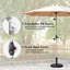 Parasol de plage 10 pi - Housse de protection pour table d'extérieur beige - Housse