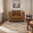 Brown Microfiber Sectional Chair
