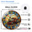 Horloge murale rétro 12 "en verre