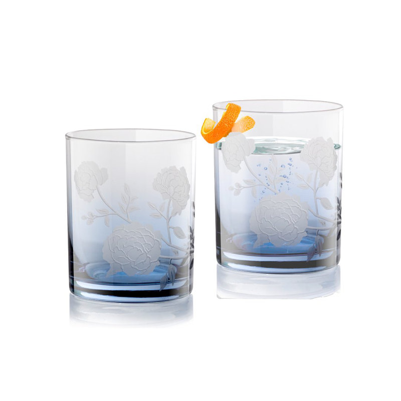 Ensemble de 2 pivoines bleues DOF, Bleu