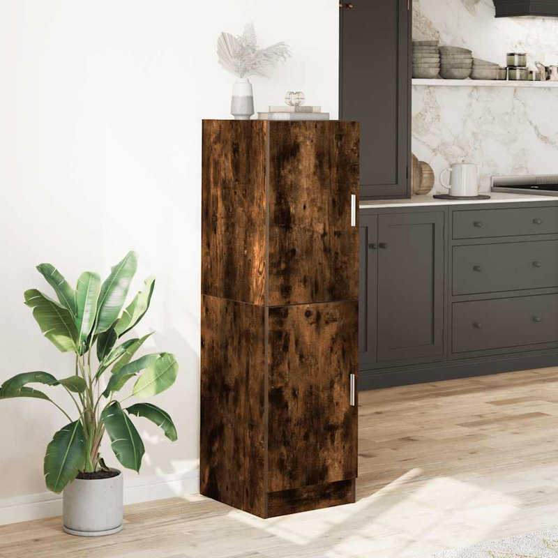 Kitchen Cabinet 38X41.5X131.5 Cm Engineered Wood, Smoked Oak