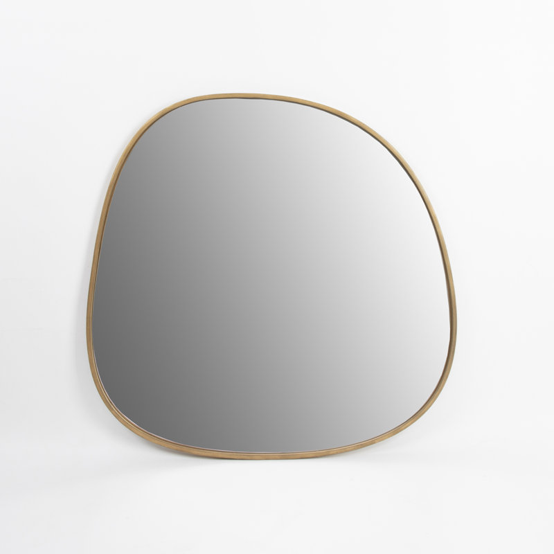 Cleek Wood Flat Wall Mirror, 70cm H x 70cm W