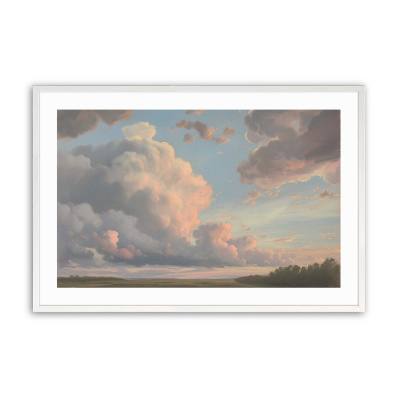 «Peaceful Dusk Cloudscape», H 12,25 po x l 15,25 po, Blanc opaque