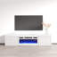 Meuble télé flottant avec foyer électrique 70,9 po, finition brillante, fixation murale-71337409