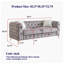 Canapé Chesterfield 3 places en velours l 82,5 po x P 32,75 po x H 30,25 po