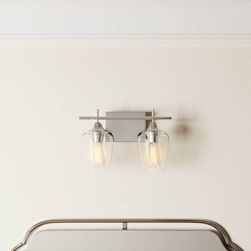 Breena Dimmable Vanity Light in Satin Nickel, Clear, Satin Nickel