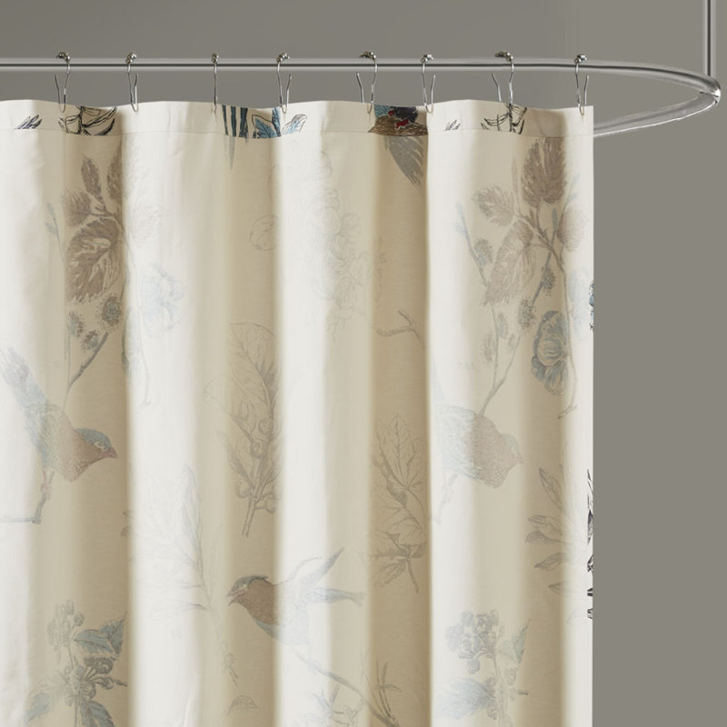 Rideau de douche en coton imprimé