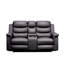 Housse inclinable extensible, fauteuil inclinable noir à 5 places avec console centrale et porte-gobelets, stable pour des housses de repos confortables, conception à deux niveaux orientée confort