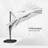 Roshundra Solar Powered LED 10' Square Cantilever Umbrella，Without Base