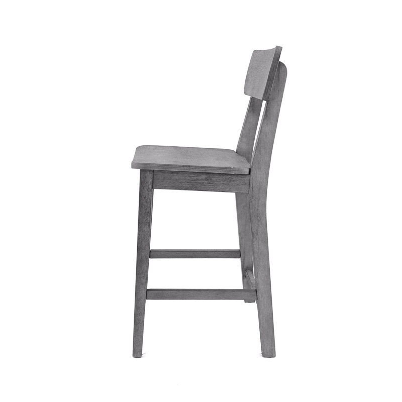 Almaguer Bar & Counter Stool, Counter Stool (24.75" Seat Height), Charcoal Gray