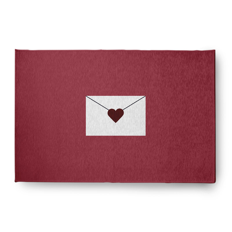 Tapis en chenille Love Love, Rectangle 4 pi x 6 pi
