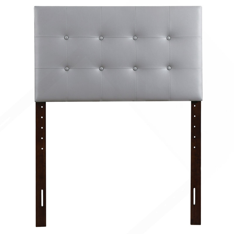 Stylish Light Grey Adjustable Headboard, Light Gray, Twin