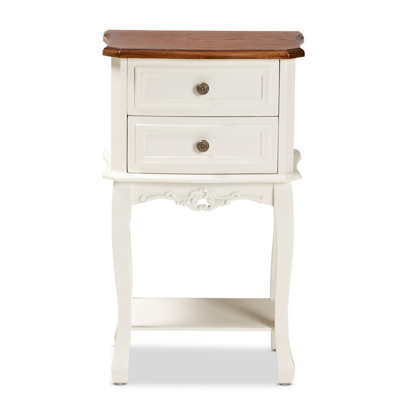 Table de chevet 2 tiroirs Melaine