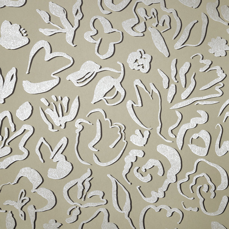 Salt Collection Metallic Fiore Flower Design 10.05m x 53cm Wallpaper Roll, Bronze