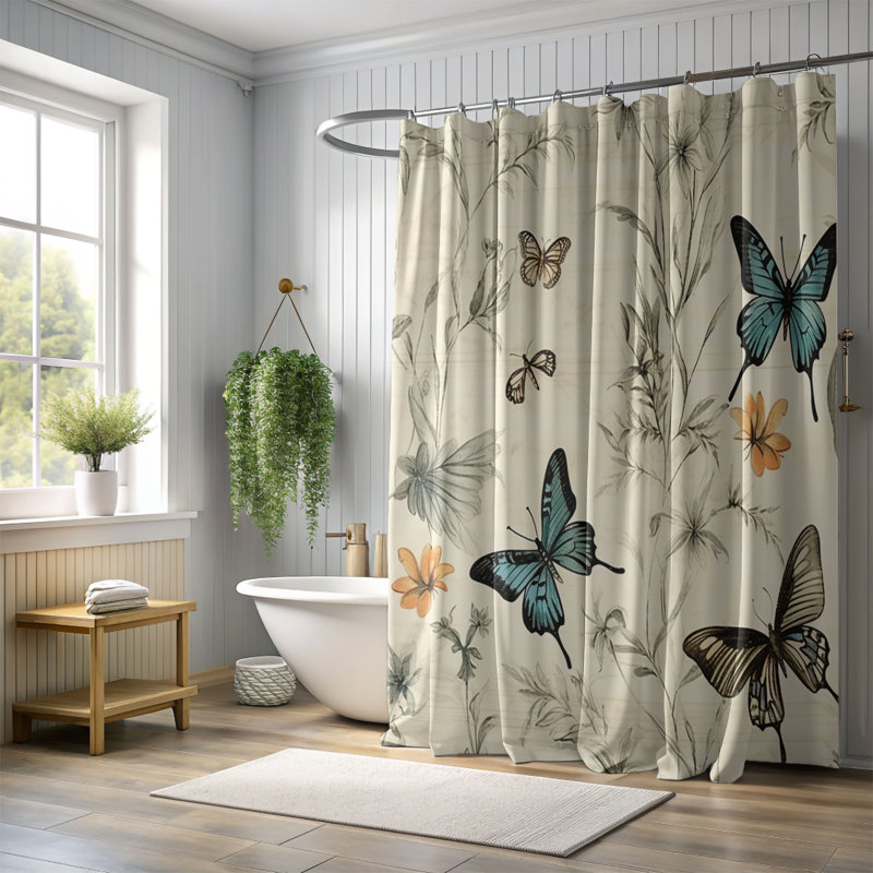 Rideau de douche Premium, H 74 po x l 71 po, Mackey