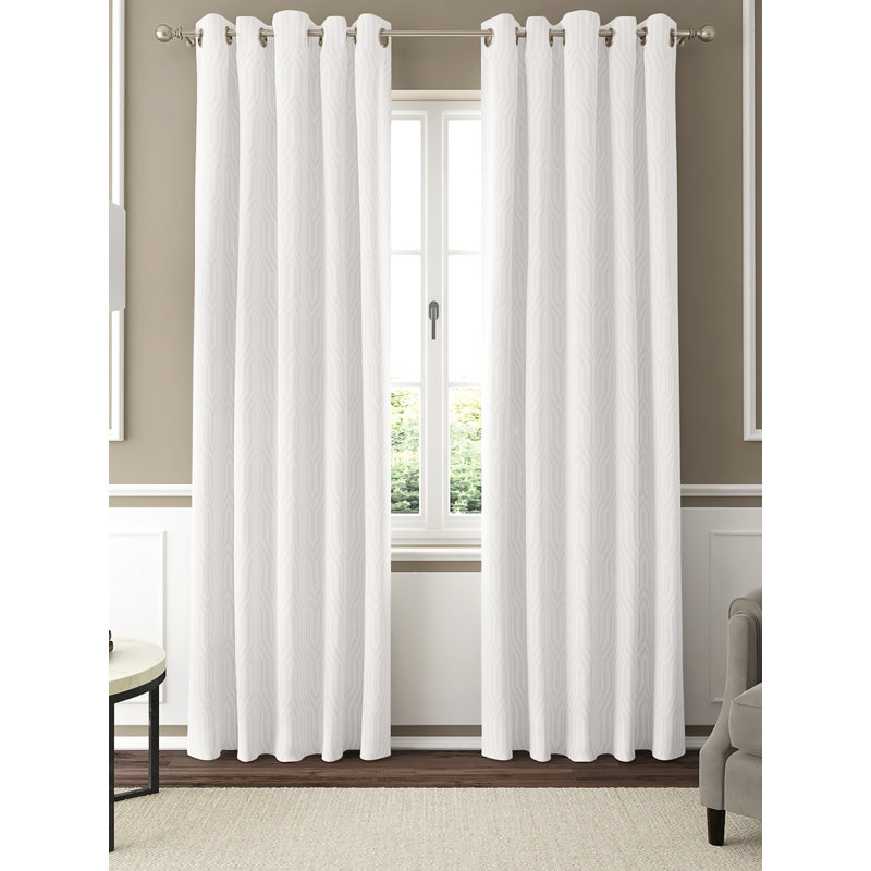 TREASURE Room Darkening Curtain Pair, Snow