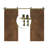 Classic Brass Single Sliding Barn Door Hardware Kit with Track/Rail (Not Include Door)-107242146